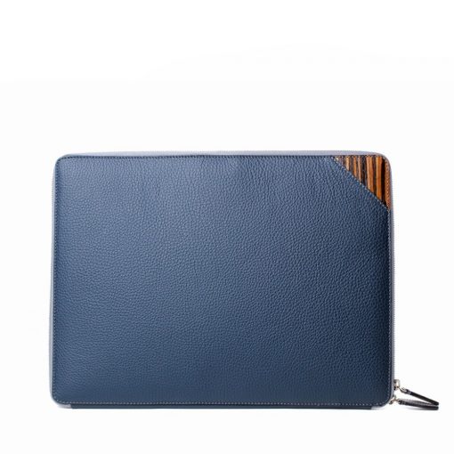 luxury mens portfolio case blue alcina