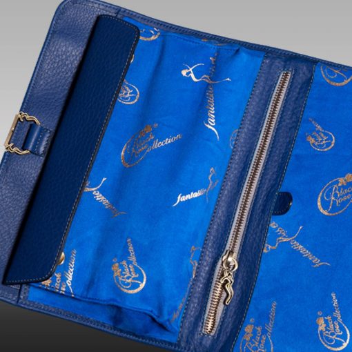luxury leather purse brahms inside close up