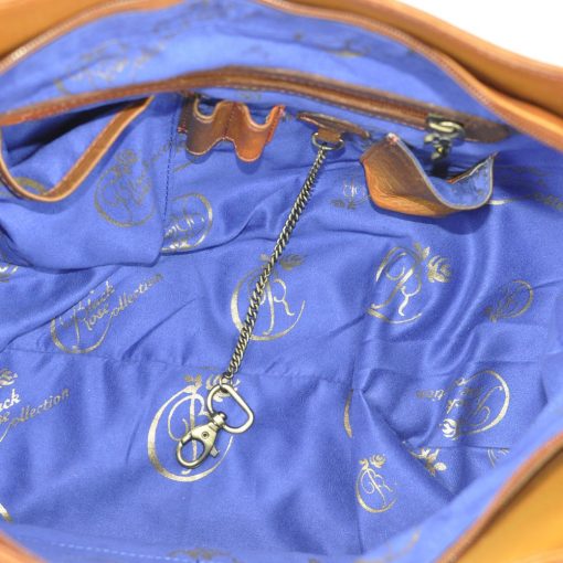 Luxury Leather Hand Painted Handbag pinkerton inside
