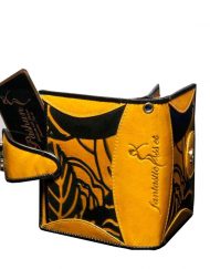 luxury leather purse Vivaldi yellow